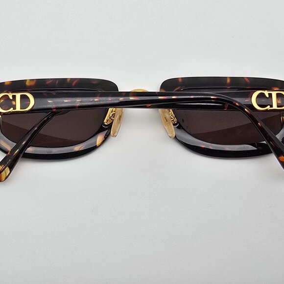 Christian Dior CD 2023 11N Dark Tortoise Gold Frame Brown Lens Sunglasses 47mm
